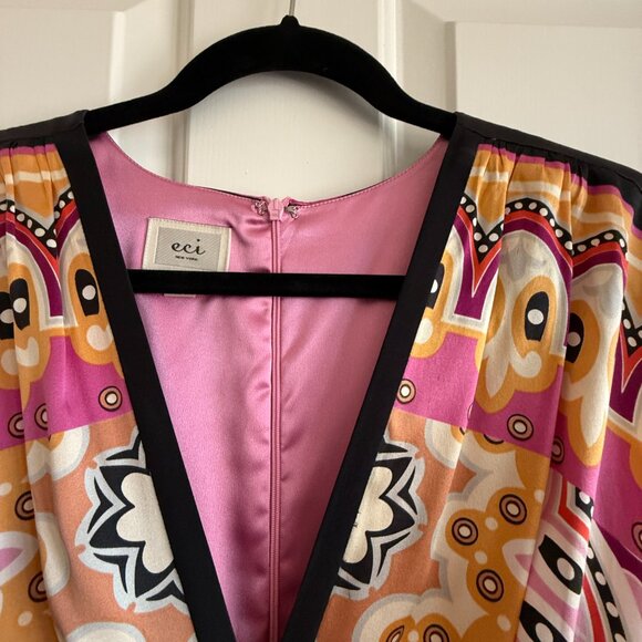 Vintage Nordstrom ECI Silk Foulard Dress - W size 12 - EUC - Picture 4 of 8